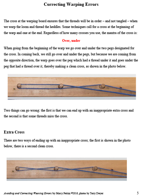 Avoiding & Correcting Weaving Errors - Click Image to Close